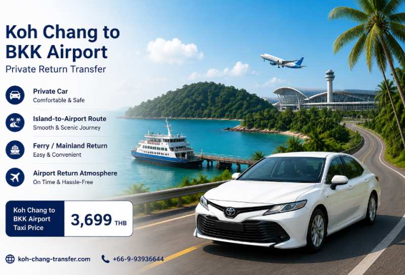 Taxi price from Koh Chang to BKK Airport