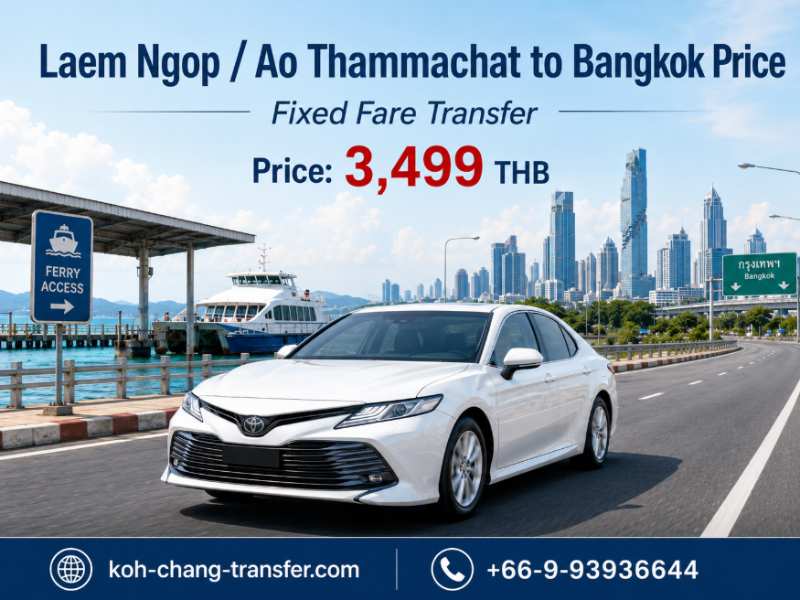 Taxi price from Laem Ngop and Ao Thammachat to Bangkok