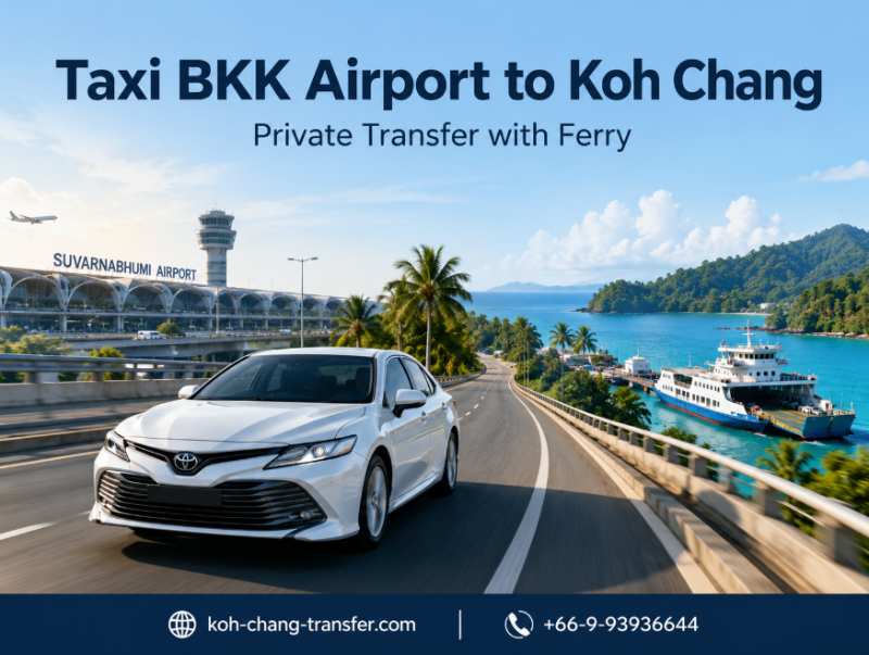 Taxi from BKK Airport to Koh Chang with ferry connection