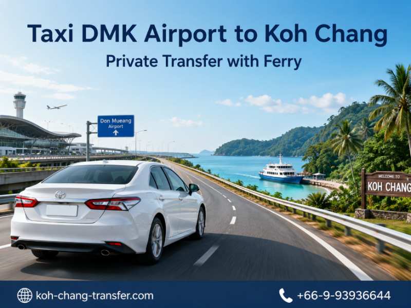 Taxi from DMK Airport to Koh Chang with ferry connection